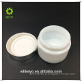 Frasco cosmético cerâmico de vidro do opal branco 50g / frasco com tampão de alumínio